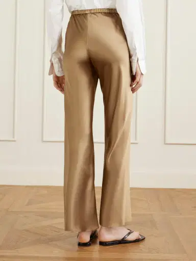 Comme Si Appliquéd Silk-charmeuse Straight-leg Pants | Thumbnail 4 Comme Si Appliquéd Silk-charmeuse Straight-leg Pants | Thumbnail 4