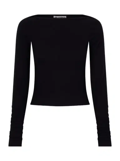 ÉTERNE Cropped Ribbed Stretch-jersey Top | Thumbnail 1 ÉTERNE Cropped Ribbed Stretch-jersey Top | Thumbnail 1