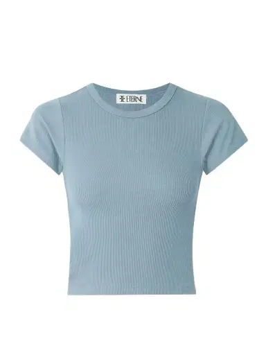 ÉTERNE Chloe Ribbed Stretch-jersey T-shirt | Thumbnail 1 ÉTERNE Chloe Ribbed Stretch-jersey T-shirt | Thumbnail 1