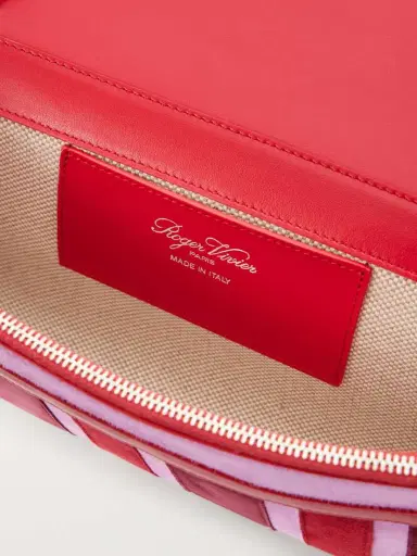 Roger Vivier Belle Vivier Buckled Leather-trimmed Striped Suede Clutch | Thumbnail 5 Roger Vivier Belle Vivier Buckled Leather-trimmed Striped Suede Clutch | Thumbnail 5
