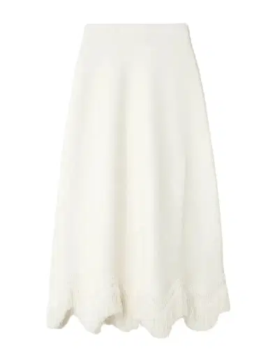 Ulla Johnson Pauline Scalloped Fringed Knitted Midi Skirt | Thumbnail 1 Ulla Johnson Pauline Scalloped Fringed Knitted Midi Skirt | Thumbnail 1
