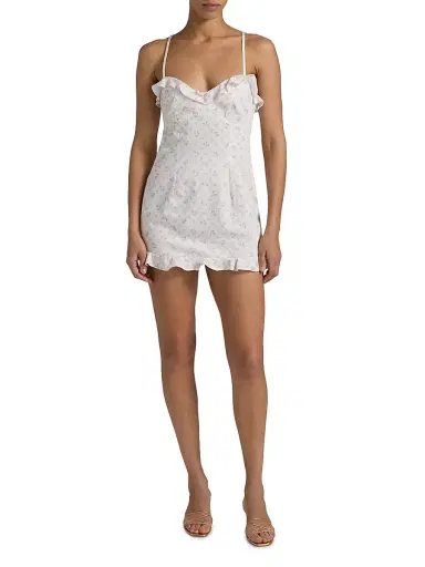 LoveShackFancy Women's Stephania Floral Minidress | Thumbnail 2 LoveShackFancy Women's Stephania Floral Minidress | Thumbnail 2