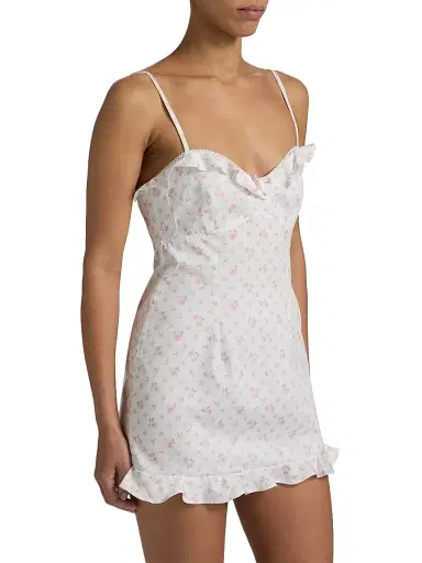 LoveShackFancy Women's Stephania Floral Minidress | Thumbnail 4 LoveShackFancy Women's Stephania Floral Minidress | Thumbnail 4