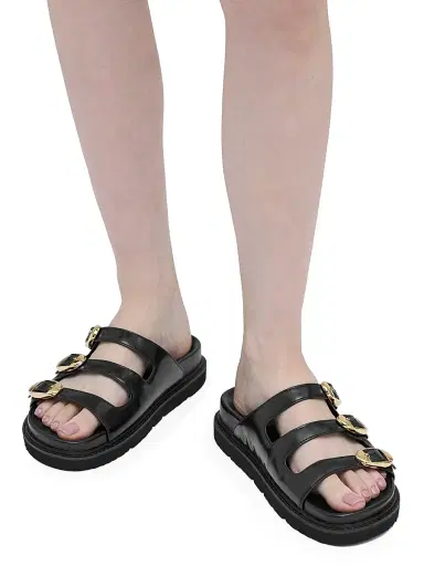 Marc Jacobs Women's The Kiki Leather Slides - Black - Size 5 Sandals | Thumbnail 6 Marc Jacobs Women's The Kiki Leather Slides - Black - Size 5 Sandals | Thumbnail 6
