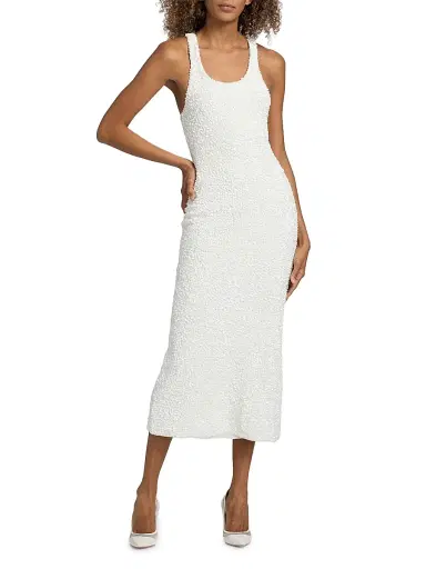 Adam Lippes Women's Nia Sequined Knit Midi-Dress - | Thumbnail 2 Adam Lippes Women's Nia Sequined Knit Midi-Dress - | Thumbnail 2