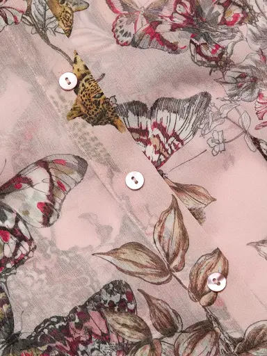L'AGENCE Women's Laurent Floral Blouse - Light Nectar Pink Butterfly | Thumbnail 7 L'AGENCE Women's Laurent Floral Blouse - Light Nectar Pink Butterfly | Thumbnail 7