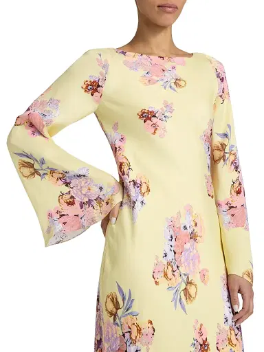 Hemant & Nandita Women's Floral Trumpet Gown | Thumbnail 6 Hemant & Nandita Women's Floral Trumpet Gown | Thumbnail 6