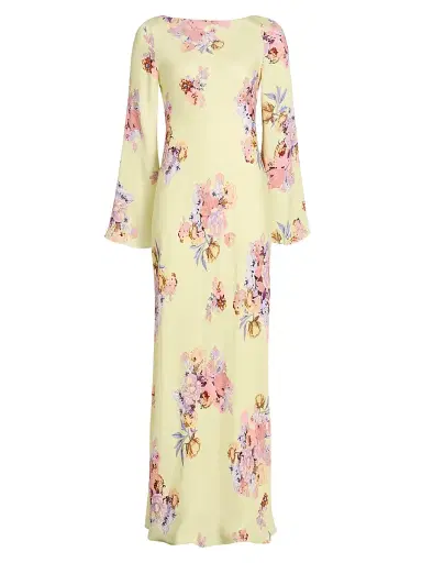 Hemant & Nandita Women's Floral Trumpet Gown | Thumbnail 1 Hemant & Nandita Women's Floral Trumpet Gown | Thumbnail 1