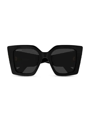 Gucci Women's On Side 51MM Butterfly Sunglasses - Black | Thumbnail 2 Gucci Women's On Side 51MM Butterfly Sunglasses - Black | Thumbnail 2