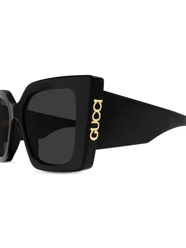 Gucci Women's On Side 51MM Butterfly Sunglasses - Black | Thumbnail 3 Gucci Women's On Side 51MM Butterfly Sunglasses - Black | Thumbnail 3