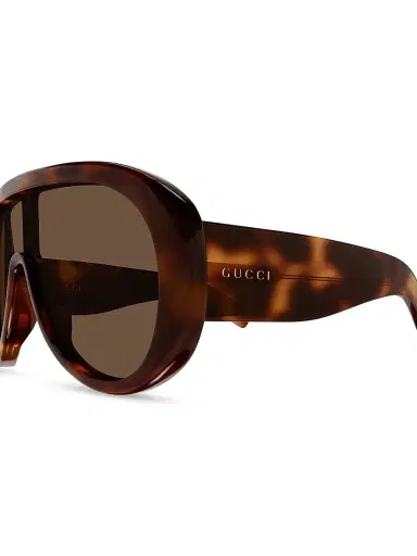 Gucci Women's Fashion Show 99MM Pilot Sunglasses - Brown | Thumbnail 3 Gucci Women's Fashion Show 99MM Pilot Sunglasses - Brown | Thumbnail 3