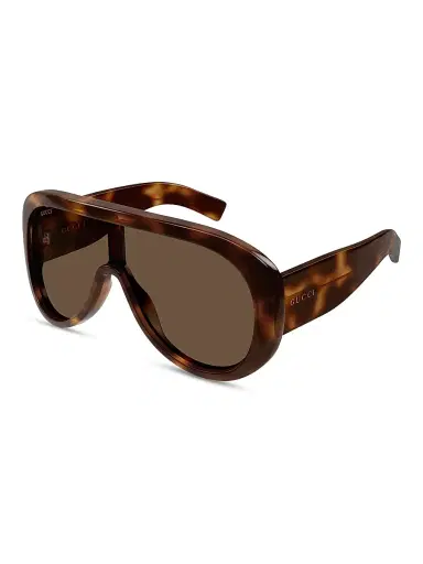 Gucci Women's Fashion Show 99MM Pilot Sunglasses - Brown | Thumbnail 1 Gucci Women's Fashion Show 99MM Pilot Sunglasses - Brown | Thumbnail 1