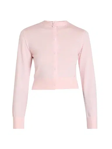 Courreges Women's Merino Wool Cardigan - Light Pink | Thumbnail 1 Courreges Women's Merino Wool Cardigan - Light Pink | Thumbnail 1