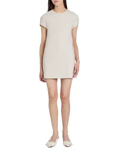 Courrèges Women's Heritage Wool-Blend Minidress - Clay | Thumbnail 2 Courrèges Women's Heritage Wool-Blend Minidress - Clay | Thumbnail 2