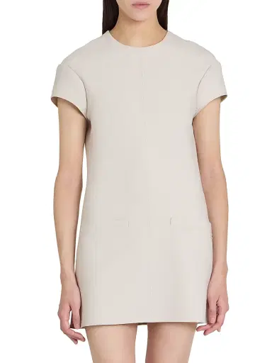 Courrèges Women's Heritage Wool-Blend Minidress - Clay | Thumbnail 3 Courrèges Women's Heritage Wool-Blend Minidress - Clay | Thumbnail 3