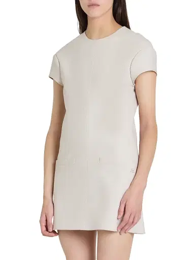 Courrèges Women's Heritage Wool-Blend Minidress - Clay | Thumbnail 4 Courrèges Women's Heritage Wool-Blend Minidress - Clay | Thumbnail 4