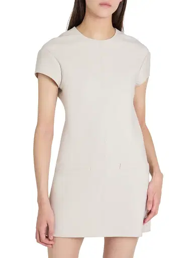 Courrèges Women's Heritage Wool-Blend Minidress - Clay | Thumbnail 6 Courrèges Women's Heritage Wool-Blend Minidress - Clay | Thumbnail 6