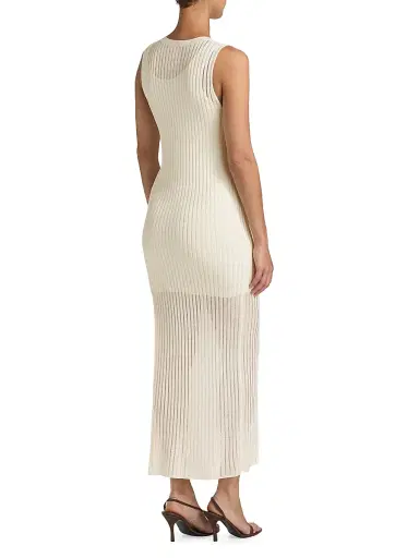 Loulou de Saison Women's Icaria Rib-Knit Midi-Dress | Thumbnail 5 Loulou de Saison Women's Icaria Rib-Knit Midi-Dress | Thumbnail 5