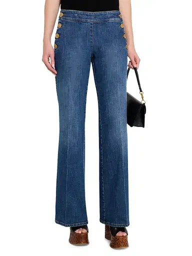 MAISON COMMON Women's Stretch Bootcut Jeans - Blue Multi - Size 12 | Thumbnail 2 MAISON COMMON Women's Stretch Bootcut Jeans - Blue Multi - Size 12 | Thumbnail 2
