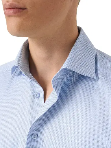 Eton Men's Micro-Houndstooth Slim-Fit Cotton Twill Shirt | Thumbnail 4 Eton Men's Micro-Houndstooth Slim-Fit Cotton Twill Shirt | Thumbnail 4