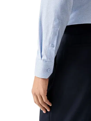 Eton Men's Micro-Houndstooth Slim-Fit Cotton Twill Shirt | Thumbnail 5 Eton Men's Micro-Houndstooth Slim-Fit Cotton Twill Shirt | Thumbnail 5