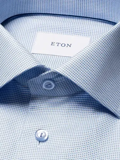 Eton Men's Micro-Houndstooth Slim-Fit Cotton Twill Shirt | Thumbnail 6 Eton Men's Micro-Houndstooth Slim-Fit Cotton Twill Shirt | Thumbnail 6