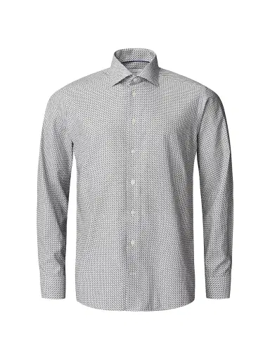 Eton Men's Geometric Print Slim-Fit Twill Shirt - Blue - Size 17.5 | Thumbnail 2 Eton Men's Geometric Print Slim-Fit Twill Shirt - Blue - Size 17.5 | Thumbnail 2