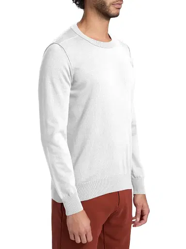 Stone Island Men's Logo Cotton Sweatshirt - Sky Blue | Thumbnail 4 Stone Island Men's Logo Cotton Sweatshirt - Sky Blue | Thumbnail 4