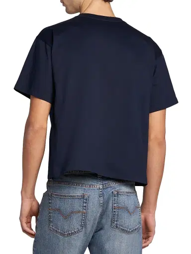 Versace Men's Medusa Pocket Crewneck T-Shirt - Navy Blue | Thumbnail 5 Versace Men's Medusa Pocket Crewneck T-Shirt - Navy Blue | Thumbnail 5