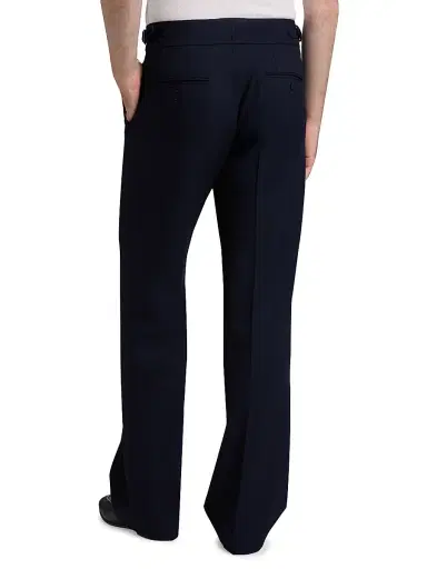 Dolce & Gabbana Men's Creased-Front Wool Trousers - Blu Scurissimo | Thumbnail 5 Dolce & Gabbana Men's Creased-Front Wool Trousers - Blu Scurissimo | Thumbnail 5