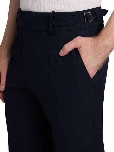 Dolce & Gabbana Men's Creased-Front Wool Trousers - Blu Scurissimo | Thumbnail 6 Dolce & Gabbana Men's Creased-Front Wool Trousers - Blu Scurissimo | Thumbnail 6