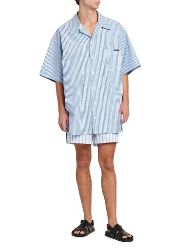 Dolce & Gabbana Men's Striped Cotton-Silk Camp Shirt - Rigato | Thumbnail 2 Dolce & Gabbana Men's Striped Cotton-Silk Camp Shirt - Rigato | Thumbnail 2