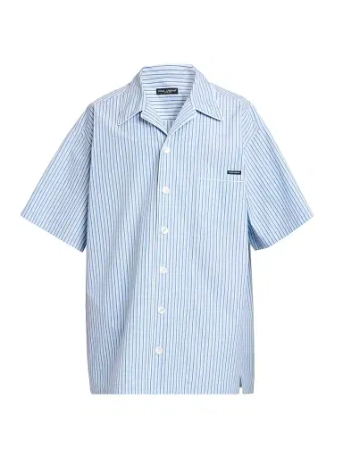 Dolce & Gabbana Men's Striped Cotton-Silk Camp Shirt - Rigato | Thumbnail 1 Dolce & Gabbana Men's Striped Cotton-Silk Camp Shirt - Rigato | Thumbnail 1
