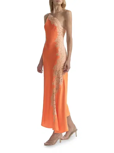 A.L.C. Women's Lou Lace-Trim Satin Midi-Slipdress | Thumbnail 2 A.L.C. Women's Lou Lace-Trim Satin Midi-Slipdress | Thumbnail 2