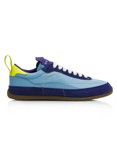 Alexander McQueen Women's EC1 Colorblocked Low-Top Sneakers - Demin Blue Navy Yellow - Size 5.5 | Thumbnail 1 Alexander McQueen Women's EC1 Colorblocked Low-Top Sneakers - Demin Blue Navy Yellow - Size 5.5 | Thumbnail 1