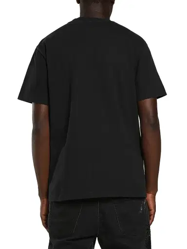 Purple Brand Men's Abstract Logo Cotton Crewneck T-Shirt - Black | Thumbnail 2 Purple Brand Men's Abstract Logo Cotton Crewneck T-Shirt - Black | Thumbnail 2