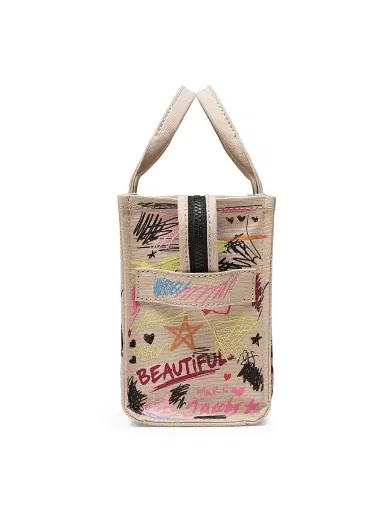 Marc Jacobs Women's The Punk Scribble Canvas Small Tote Bag | Thumbnail 5 Marc Jacobs Women's The Punk Scribble Canvas Small Tote Bag | Thumbnail 5