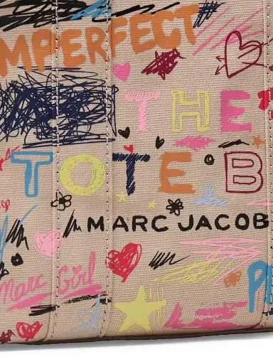 Marc Jacobs Women's The Punk Scribble Canvas Small Tote Bag | Thumbnail 8 Marc Jacobs Women's The Punk Scribble Canvas Small Tote Bag | Thumbnail 8
