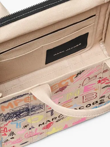 Marc Jacobs Women's The Punk Medium Scribble Canvas Tote Bag | Thumbnail 7 Marc Jacobs Women's The Punk Medium Scribble Canvas Tote Bag | Thumbnail 7