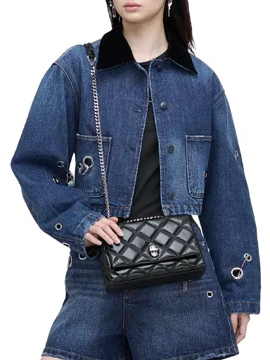 Marc Jacobs Women's The Slim Dual Quilted Convertible Shoulder Bag - Black | Thumbnail 2 Marc Jacobs Women's The Slim Dual Quilted Convertible Shoulder Bag - Black | Thumbnail 2