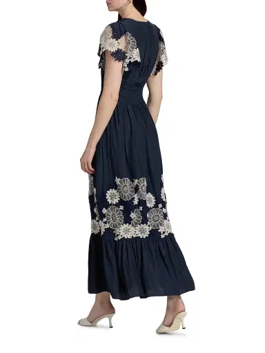 Ramy Brook Women's Georgie Crochet Lace Midi-Dress - Navy | Thumbnail 5 Ramy Brook Women's Georgie Crochet Lace Midi-Dress - Navy | Thumbnail 5