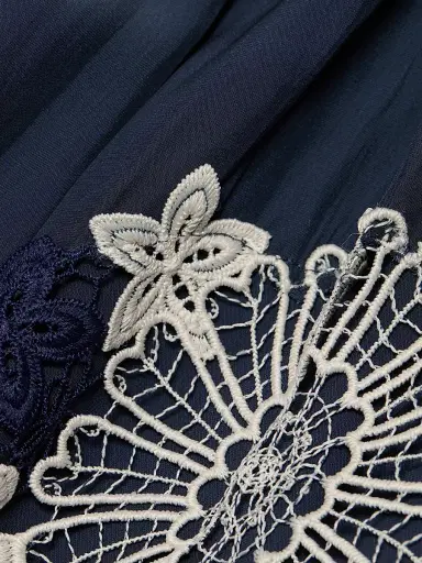 Ramy Brook Women's Georgie Crochet Lace Midi-Dress - Navy | Thumbnail 7 Ramy Brook Women's Georgie Crochet Lace Midi-Dress - Navy | Thumbnail 7