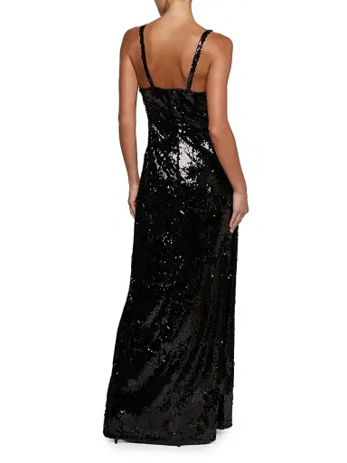 L'AGENCE Women's Sayla Sequin Gown - Jet Black Sequin | Thumbnail 4 L'AGENCE Women's Sayla Sequin Gown - Jet Black Sequin | Thumbnail 4