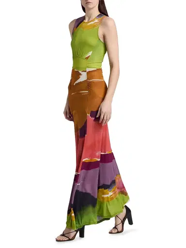 Ulla Johnson Women's Lana Printed Maxi Dress - Nature Abhors A Vacuum - Size Large | Thumbnail 2 Ulla Johnson Women's Lana Printed Maxi Dress - Nature Abhors A Vacuum - Size Large | Thumbnail 2