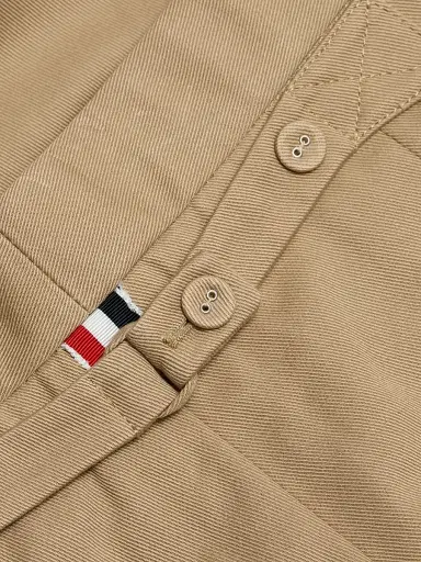 Thom Browne Men's Cotton Gabardine Wide-Leg Trousers - Khaki | Thumbnail 7 Thom Browne Men's Cotton Gabardine Wide-Leg Trousers - Khaki | Thumbnail 7