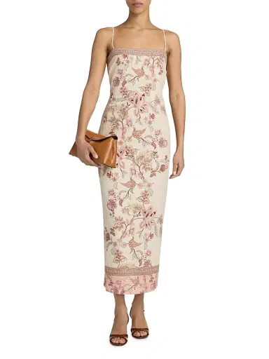 Hemant & Nandita Women's Floral Sheath Midi-Dress | Thumbnail 3 Hemant & Nandita Women's Floral Sheath Midi-Dress | Thumbnail 3