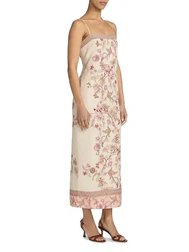 Hemant & Nandita Women's Floral Sheath Midi-Dress | Thumbnail 4 Hemant & Nandita Women's Floral Sheath Midi-Dress | Thumbnail 4