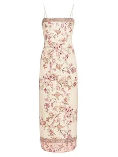 Hemant & Nandita Women's Floral Sheath Midi-Dress | Thumbnail 1 Hemant & Nandita Women's Floral Sheath Midi-Dress | Thumbnail 1