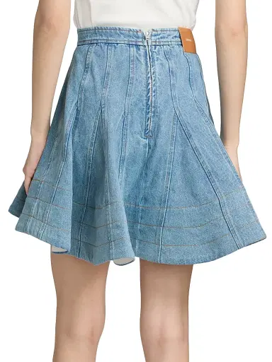 AKNVAS Women's Kalle Denim A-Line Miniskirt - Sky Blue Denim | Thumbnail 5 AKNVAS Women's Kalle Denim A-Line Miniskirt - Sky Blue Denim | Thumbnail 5