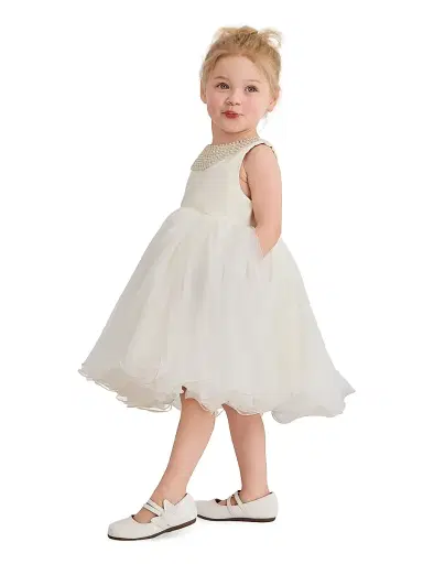 Tulleen Baby Girl's & Girl's Mirelda Dress - Cream 36 Months | Thumbnail 3 Tulleen Baby Girl's & Girl's Mirelda Dress - Cream 36 Months | Thumbnail 3